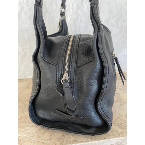 Cole Haan Black slouchy pebbled leather triangle black bag - Picture 5 of 8